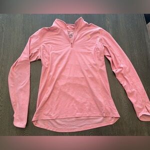 THE NORTH FACE PEACH / CORAL QUARTER ZIP PERFORMANCE TOP - Size Large SKU:544